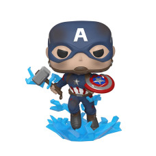 Funko Pop! Marvel: Avengers Endgame - Captain America with Broken Shield & Mjoinir
